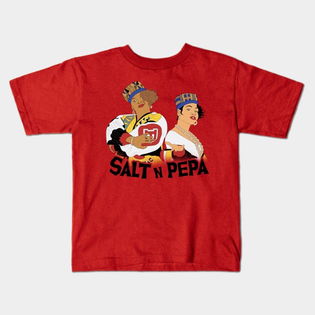 1985 Salt n Pepa simple art Kids T-Shirt by pepesankosong